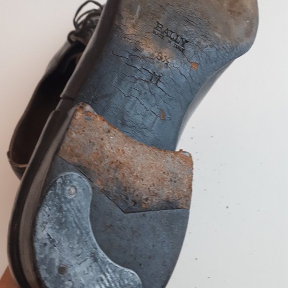Bally Leather Dress Shoe Dark Grey 8.5 - 9 - Picture 3 of 4